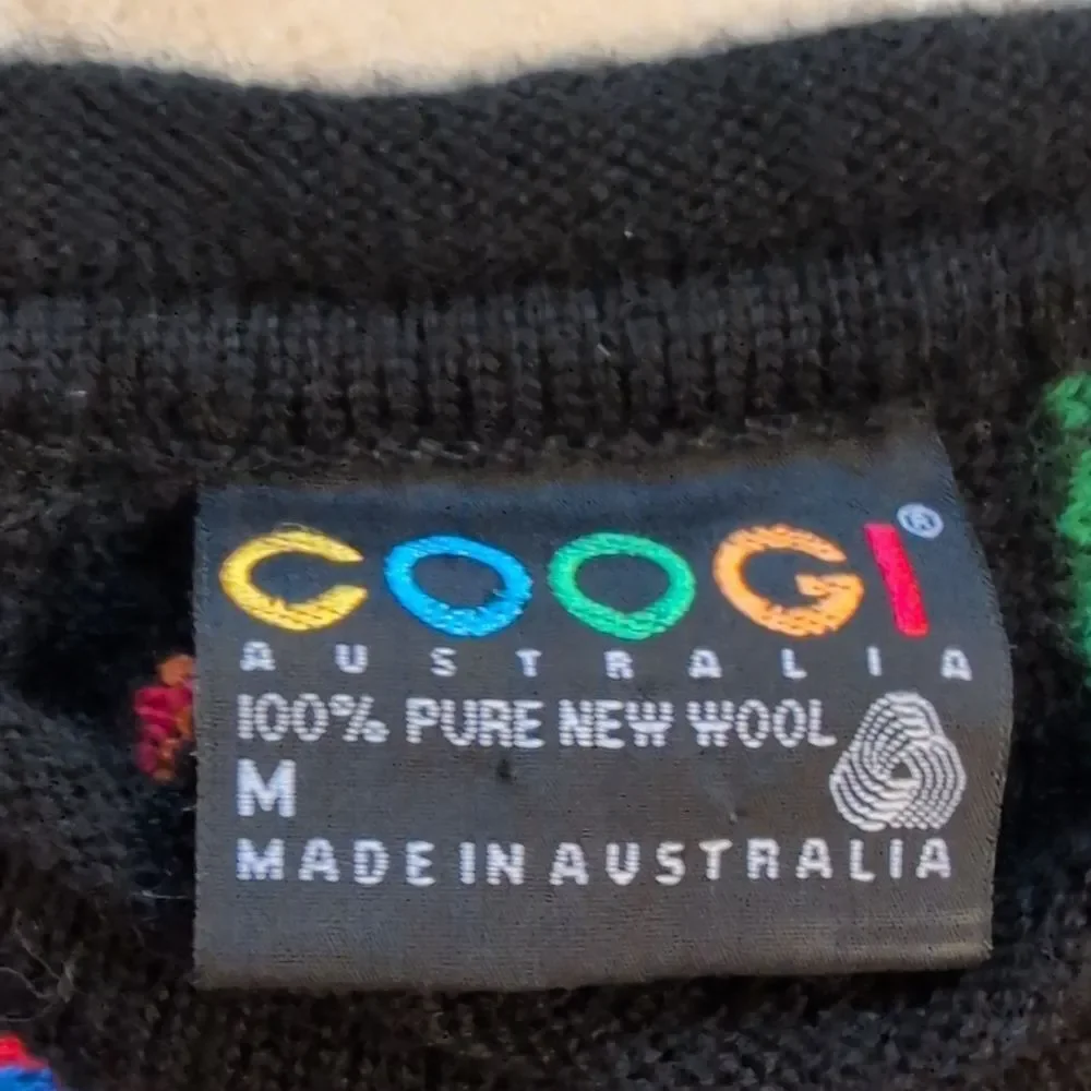 Coogi Sweater New Wool Bright Red Purple Texture Crew Neck Pullover Size M - Picture 6 of 13